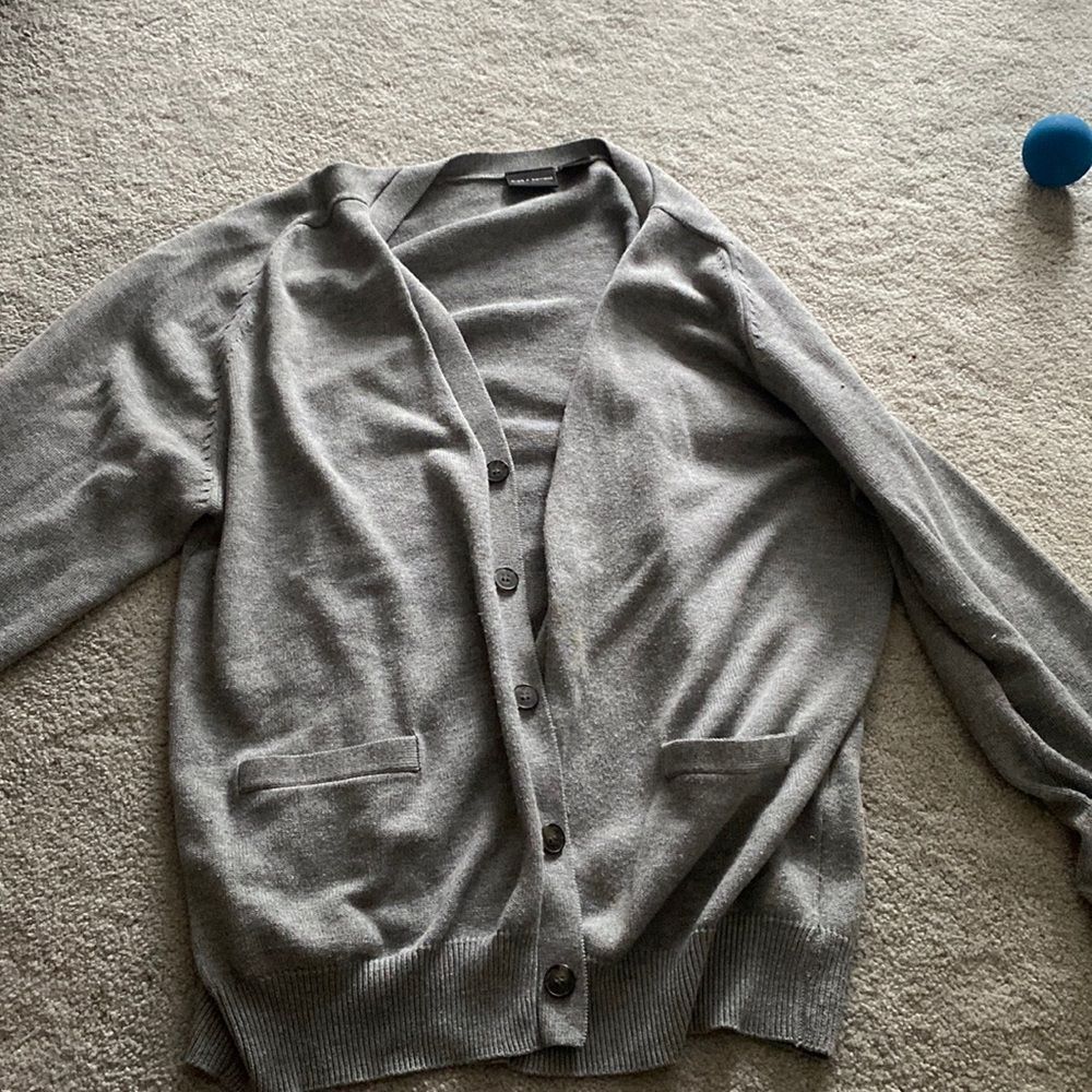 Size large grey cardigan with pockets great shape Croft and barrow